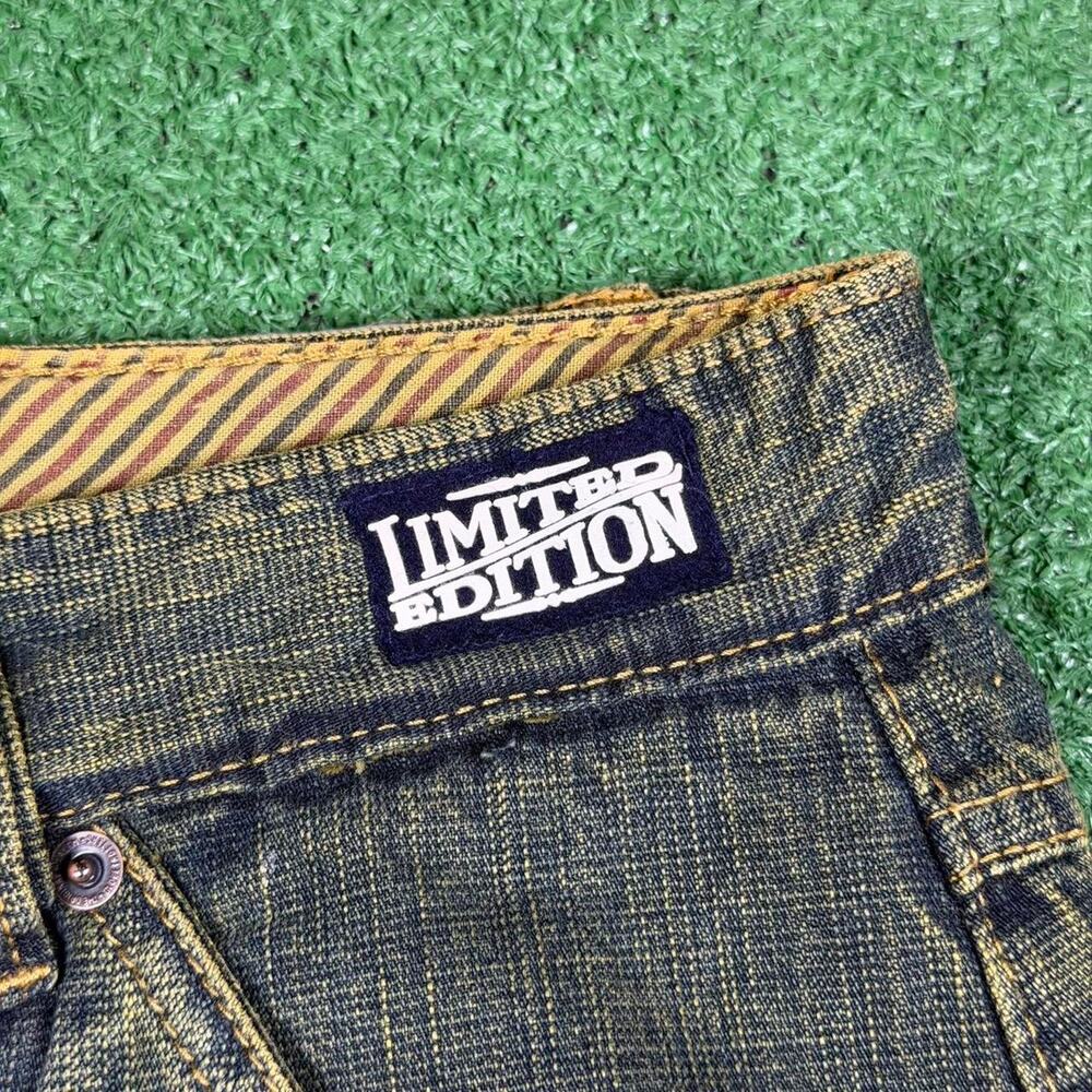 Platinum FUBU Harlem Globetrotters Baggy Jeans 40x32 Y2K Hip Hop Denim - Picture 3 of 8